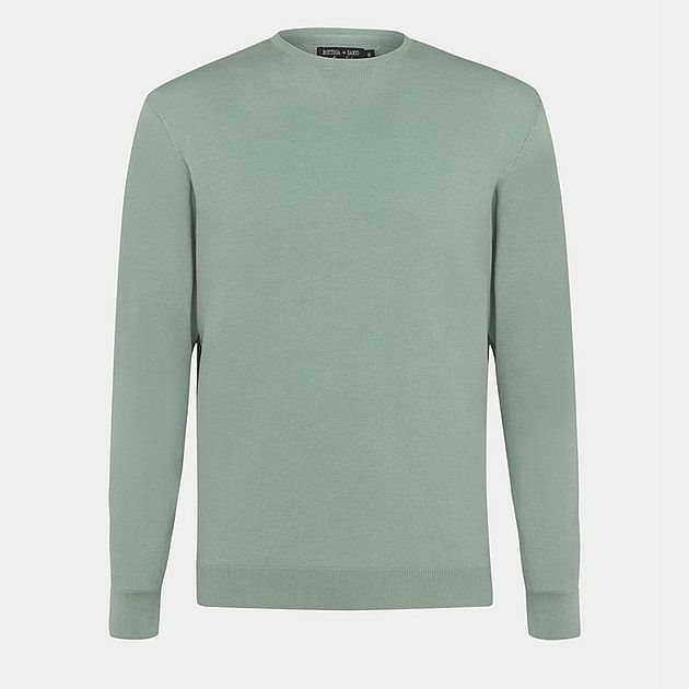 Maglia girocollo a manica lunga in cotone superlight bottega del sarto per happy friday 