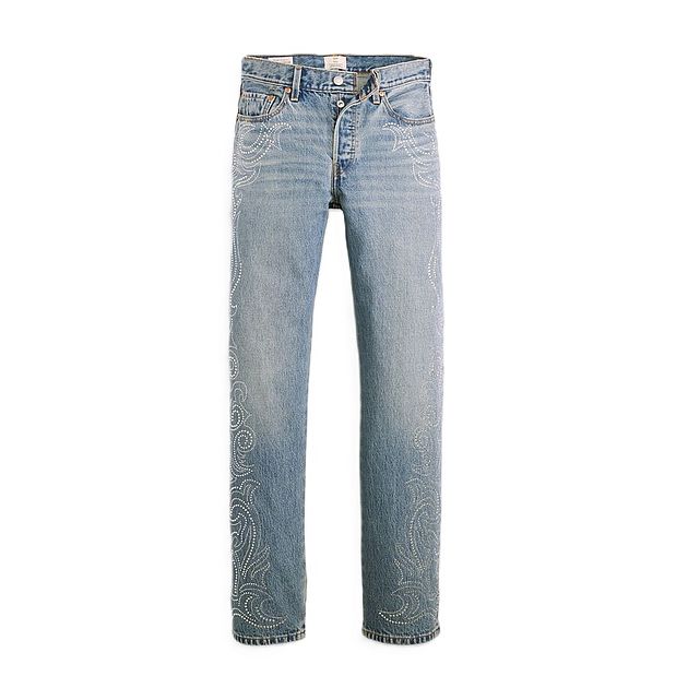 Jeans 501 Beyoncè x Levi's con strass happy friday 