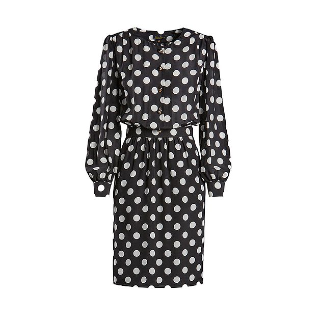 Abito in pura seta fantasia a pois luisa spagnoli per happy friday 