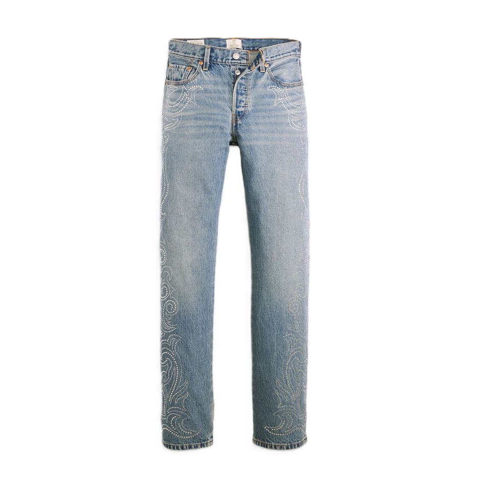 Jeans 501 Beyoncè x Levi's con strass happy friday 