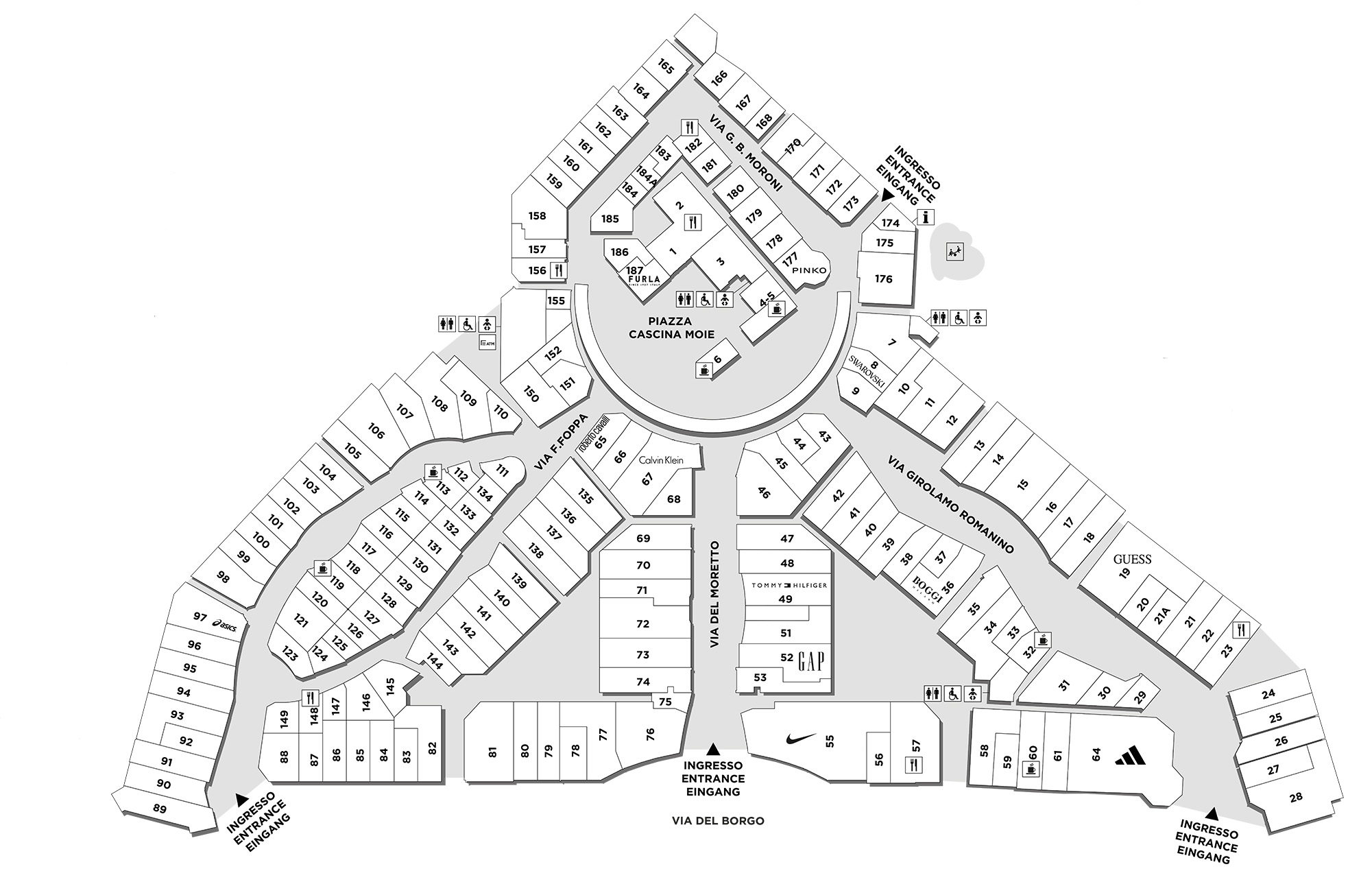 Mappa del Franciacorta Designer Village