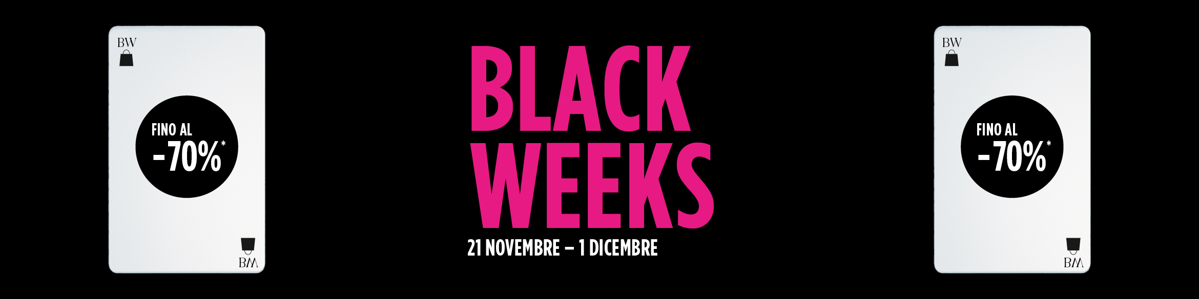 campagna offerte black weeks dal 21 novembre al 1 dicembre