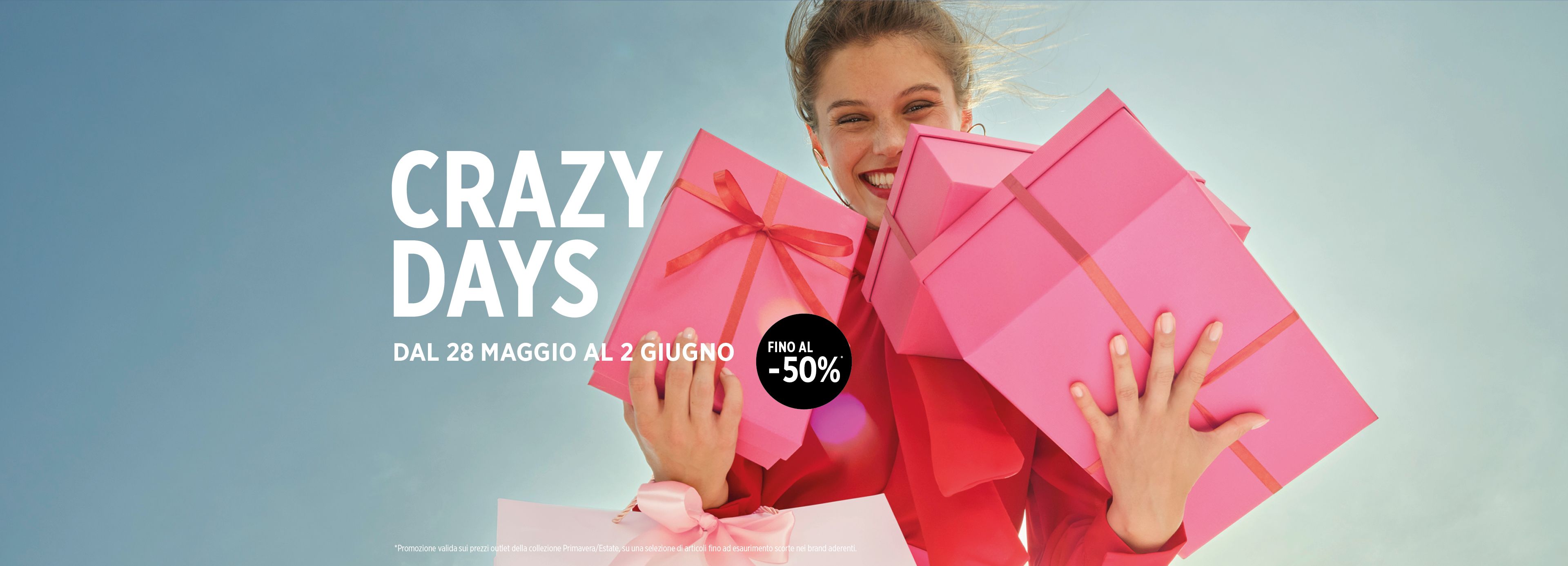 crazy days sconti fino al 50% sul prezzo outlet
